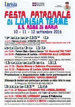FESTA PATRONALE DI LURISIA TERME - 10/11/12 SETTEMBRE 2016