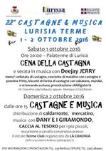 CASTAGNE & MUSICA A LURISIA TERME - 1 E 2 OTTOBRE 2016